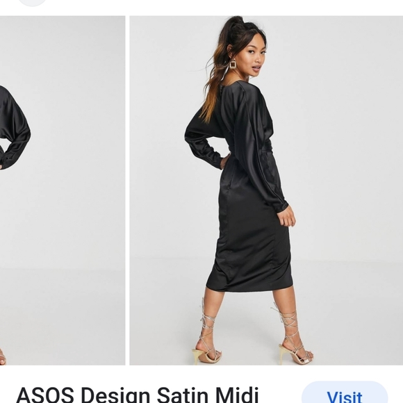 ASOS Satin Midi Dress - Picture 3 of 4